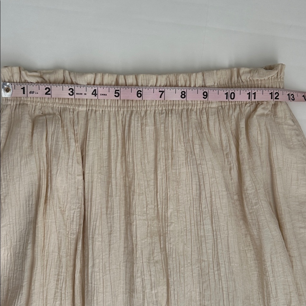 Abercrombie & Fitch Beige Crinkle Maxi Skirt - Picture 5 of 9